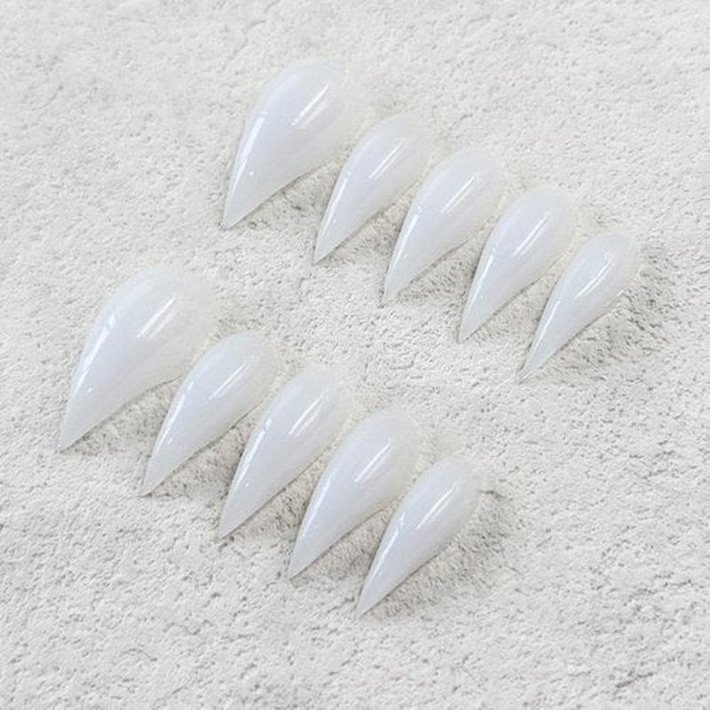 10 Pcs Handmade Press on Nails Short Curved Unique Stiletto Eagle Claw Acrylic Fake Nail with Dragon Claw Design Thickened Goth Nails Press Ons Full Cover Reusable Glue on Nail for Women（S）