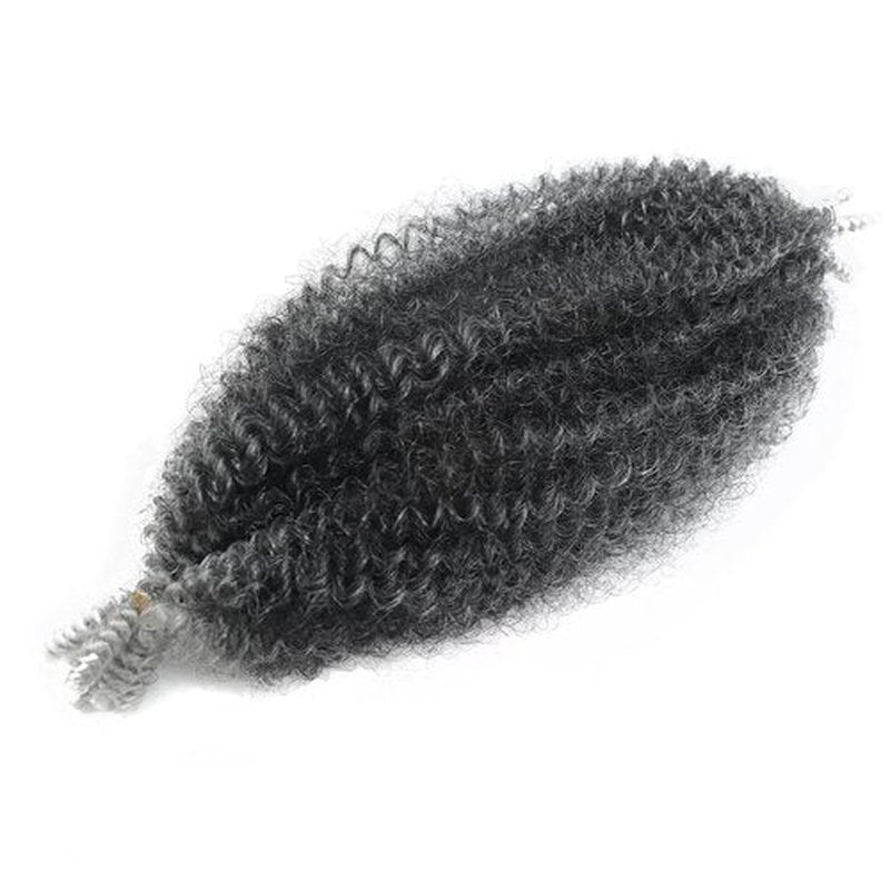 Marley Afro Cuban Twist Hair, 12 Inch, Black & Gray, Passion Twist, Crochet, Kinky Twist for Braiding and Soft Locs, Faux Locs (6 Packs)