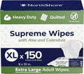 NorthShore Supreme Quilted Heavy-Duty Wipes - X-Large 9 x 13 in. | 50 Count, 3-Pack