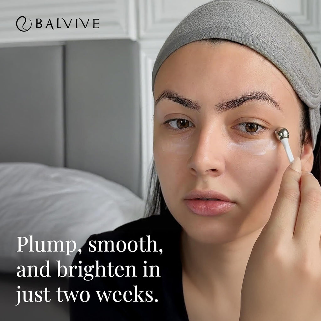 BALVIVE Caffeine Under Eye Cream for Dark Circles, Puffiness, Wrinkles, Bags Under Eye & Fine Lines with Retinol & Multi-Peptides - Brightening, Hydrating & Revitalizing for Women & Men, 30ml