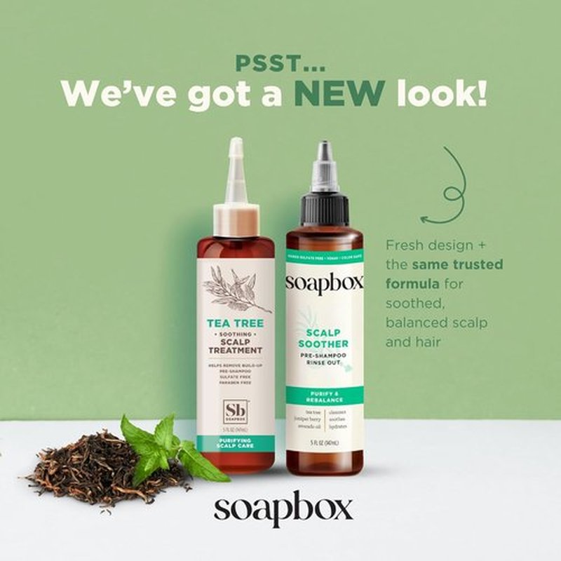 Soapbox Scalp Soother - Scalp Treatment with Tea Tree Oil & Hyaluronic Acid | Vegan & Cruelty-Free | 5oz