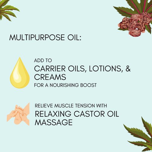 HERBION Naturals Organic Castor Oil USDA Certified, 100% Pure, Cold Pressed, Hexane-Free. Moisturizer & Hair Treatment. Glass Bottle w/Dropper, 3.38 Fl Oz