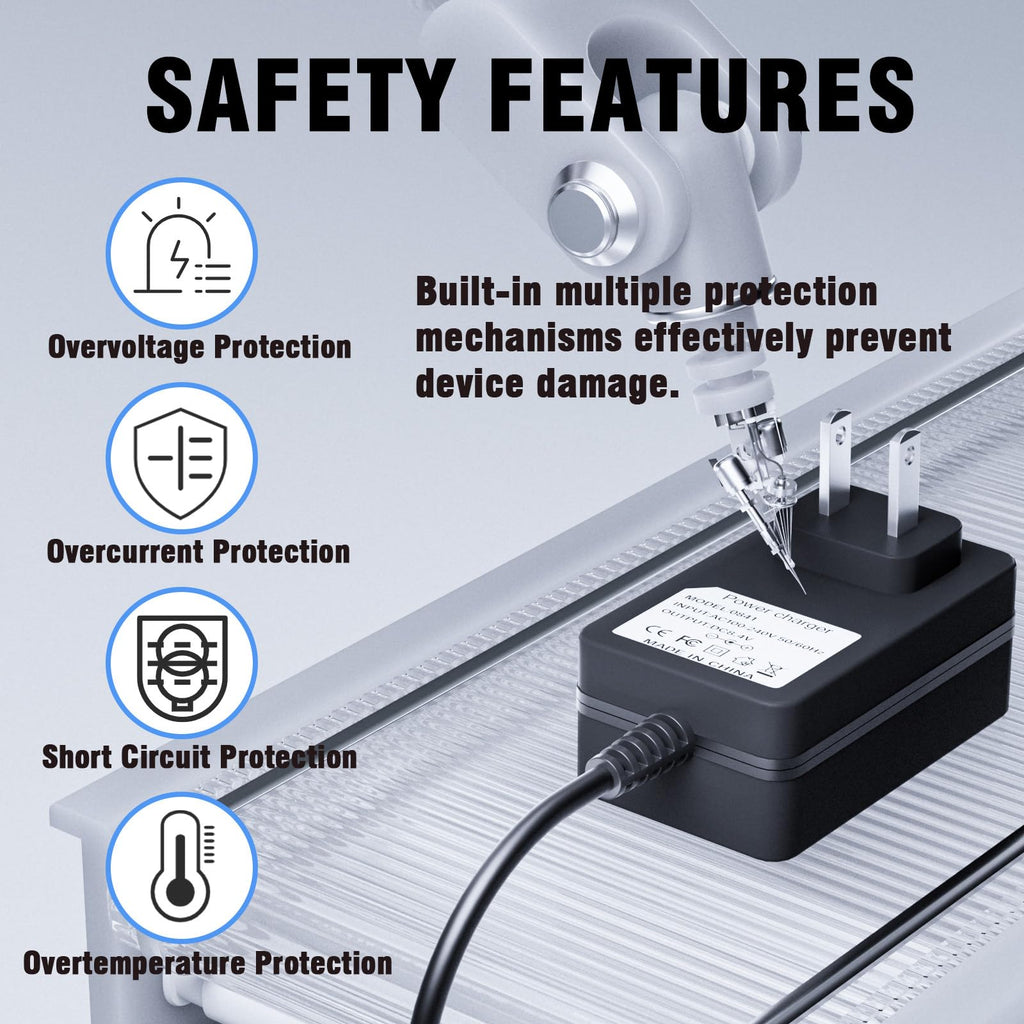 8.4V Adapter Charger Compatible with Casabella 8501010 Spin Scrubber, Power Supply Cord for 7.4V 2000mAh Battery