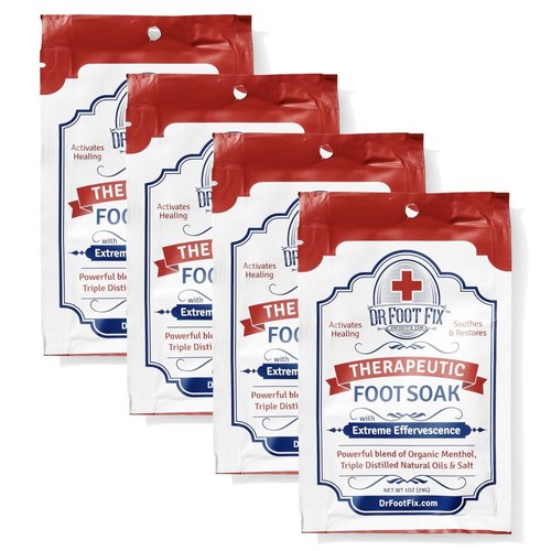 Dr Foot Fix Therapeutic Foot Soak with All Natural Tea Tree, Peppermint & Birch Oil. Helps Soak Toenail Fungus, Athletes Foot & Stubborn Foot Odor - Soothes Feet - Tingles for Hours (4)