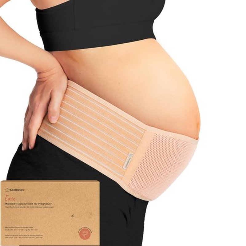 KeaBabies Maternity Belly Band - Soft & Breathable Pregnancy Support Belt | Adjustable for Comfort (Classic Ivory, M/L)