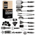 Asani 25-Piece Stainless Steel Kitchen Utensil Set | Non-Stick Cooking Gadgets and Tools Kit | Durable Dishwasher-Safe Cookware Set | Kitchenware Gift Idea, Best New Apartment Essentials