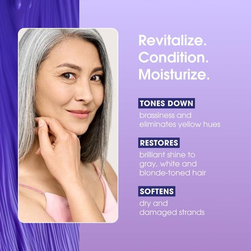 One 'n Only Shiny Silver Purple Shampoo - Argan Oil Toning for Blonde, Gray & Highlighted Hair - Moisturizes & Reduces Brassiness (1 Liter)