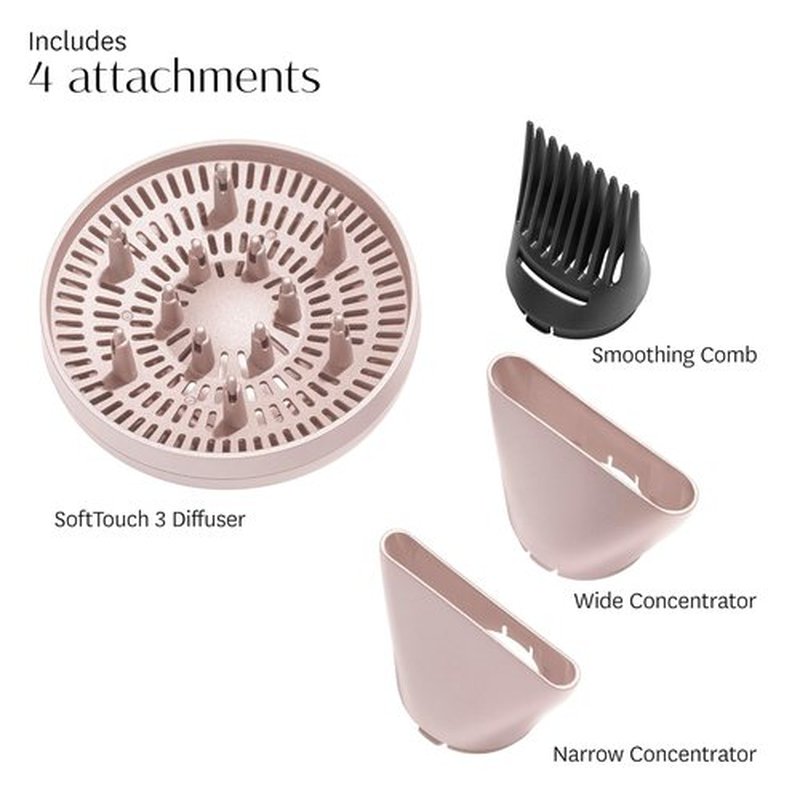 T3 Featherweight StyleMax Hair Dryer - Professional Ionic Technology, Fast Drying, 4 Attachments, Lightweight