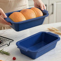 Skiennix Silicone Bread Pan - Nonstick 9.5 x 5 Inch Loaf Pan with Metal Frame for Homemade Baking