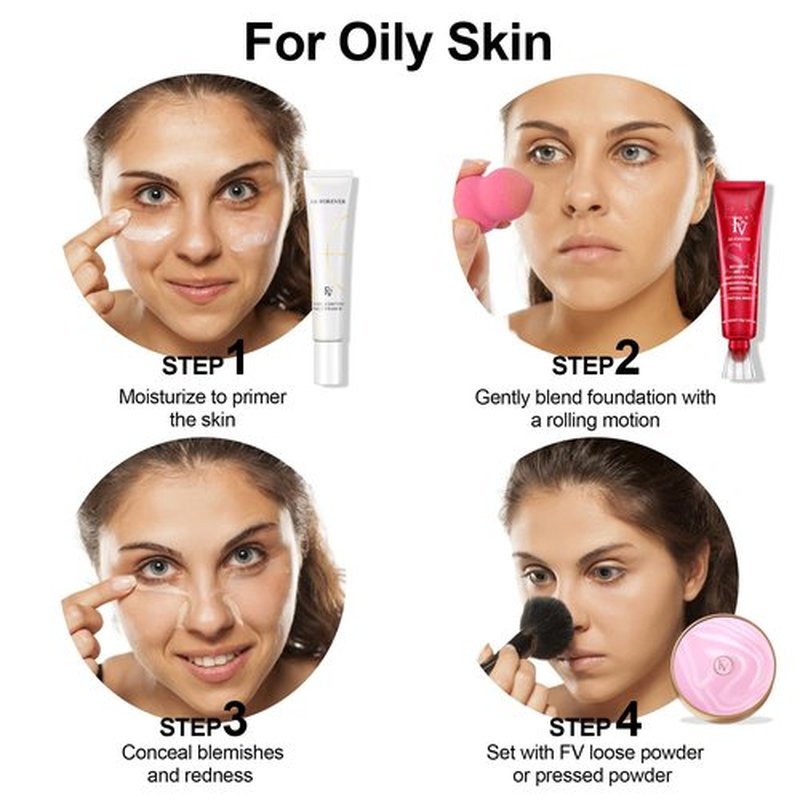 FV 2 Pack Waterproof Foundation, Lightweight & Medium Coverage Foundation with Matte Finish, Oil Control Long Lasting Liquid Foundation Makeup for Oily Normal Skin (Natural Beige, 1.05 fl.oz)