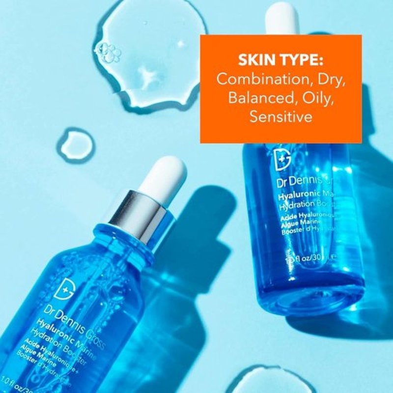 Dr. Dennis Gross Hyaluronic Marine™ Hydration Booster - Deep Hydration for Dry Skin & Fine Lines | 1 fl oz
