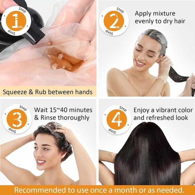 Regine Switzerland Chestnut Brown Hair Dye Shampoo - 3-in-1 Instant Color & Gray Coverage, 16.9 Fl Oz