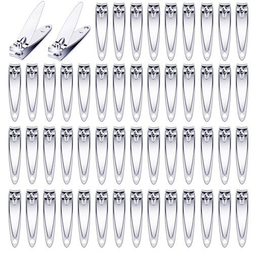 AVERZELLA 60-Pack Nail Clippers in Bulk, Small Toe Nail & Fingernail Clippers Bulk Nail Cutter for Travel, Portable Mini Toenail Clippers Lot Pack for Women Man Homeless Care Package Supplies