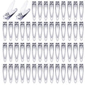 AVERZELLA 60-Pack Nail Clippers in Bulk, Small Toe Nail & Fingernail Clippers Bulk Nail Cutter for Travel, Portable Mini Toenail Clippers Lot Pack for Women Man Homeless Care Package Supplies