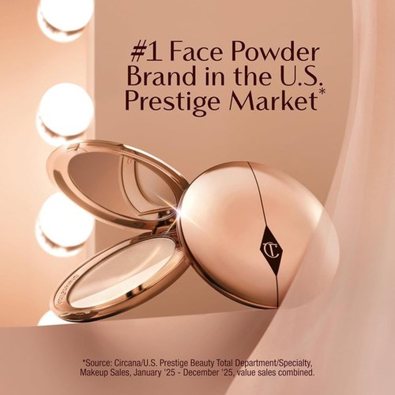 Charlotte Tilbury Airbrush Flawless Finish Setting Powder - Pore-Blurring Face Makeup for Shine Control