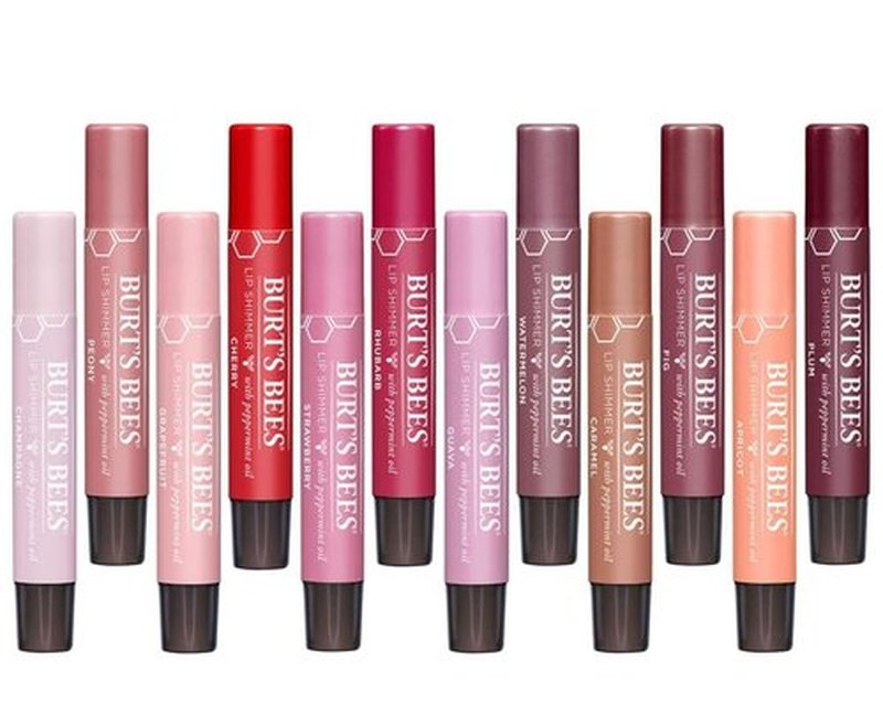 Burt's Bees 7-Pack Natural Lip Shimmer Gift Set | Assorted Flavors for Hydrated Lips