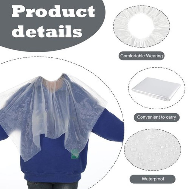 20 Pcs Disposable Capes Waterproof Hair Cutting Cape Hair Color Cape Disposable Hair Salon Capes for Hair Stylist, Hair Dye and Styling Bibs for Home and Salon Use 39 x 39 inch Disposable Barber Cape