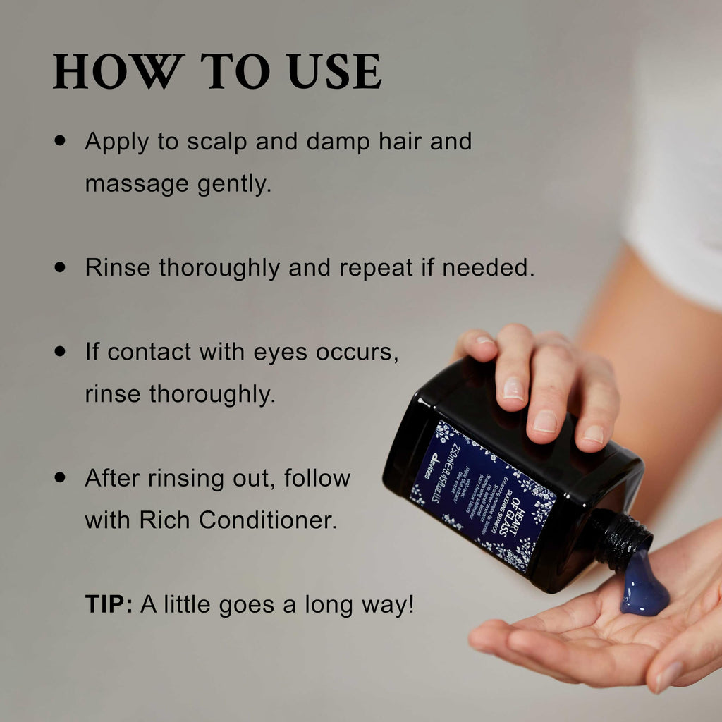 Davines Heart of Glass Silkening Shampoo for Blonde Care, 8.45 fl. oz. (Pack of 1), Black
