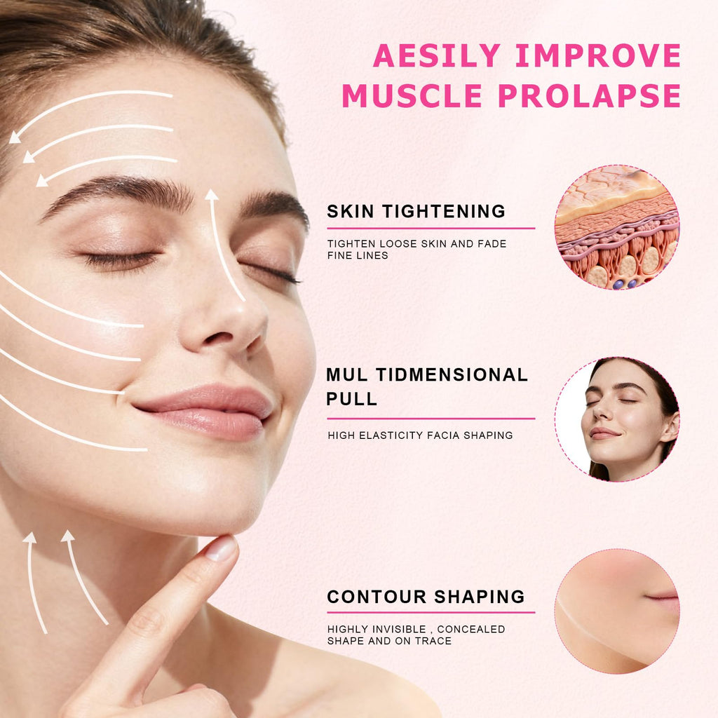 SYNATANA 160PCS Neck Tape Lifting Invisible for Instant Face Lifting, Face Lift Tape Invisible, Wrinkle Tape, Double Chin, Jowls, Eyes & Neck | Waterproof Skin Tape Under Makeup