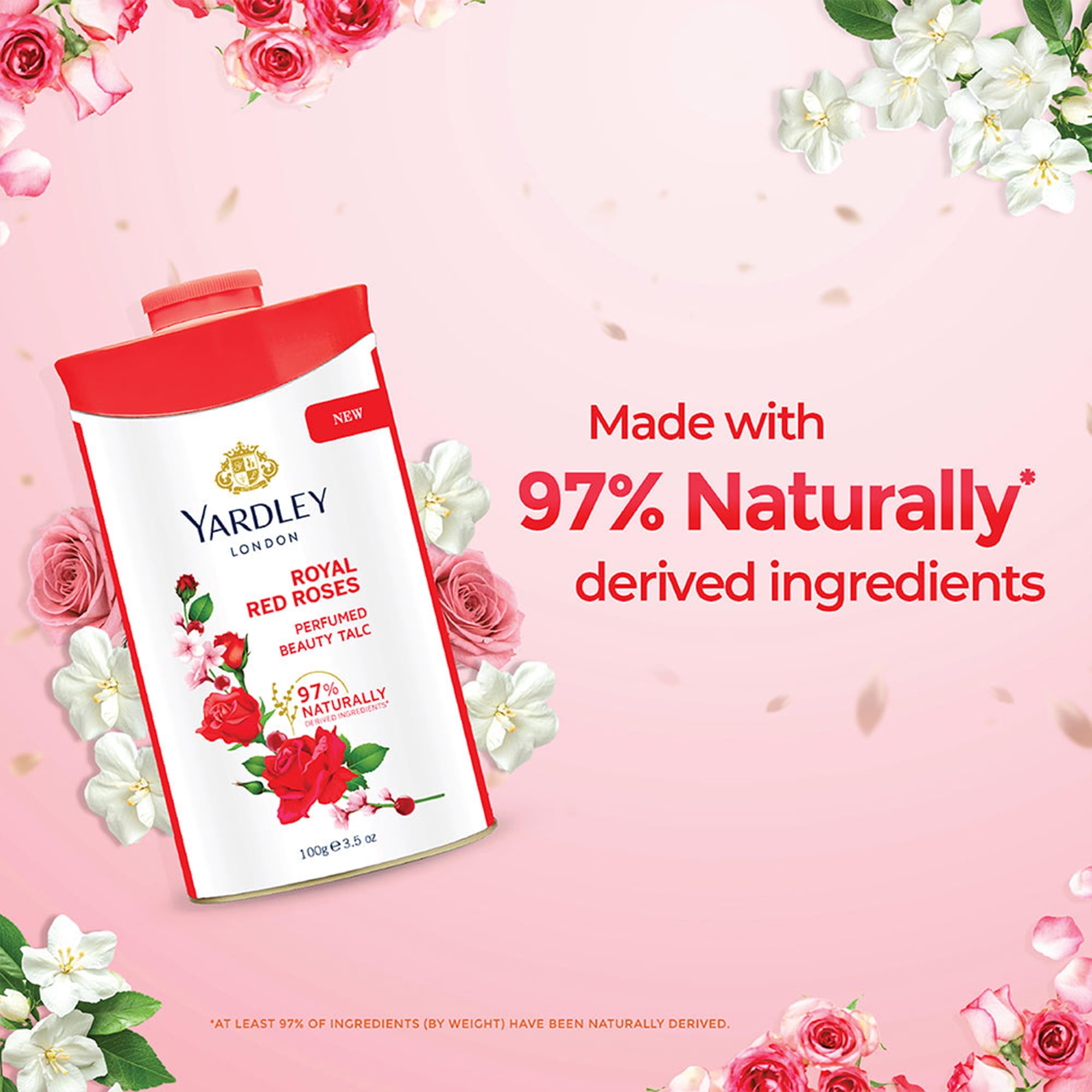 Yardley London Royal Red Roses Perfumed Beauty Talc 100g