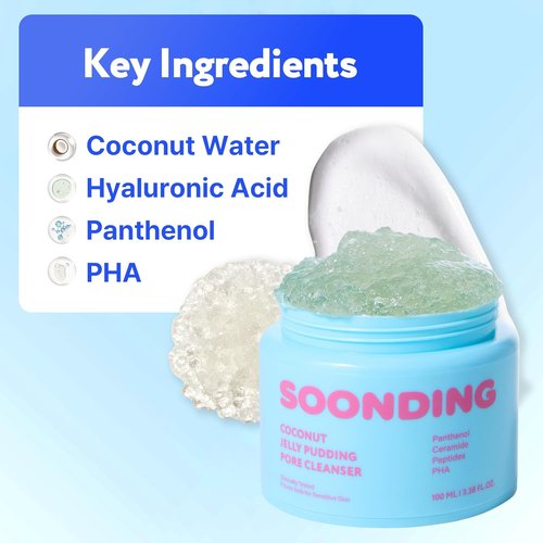 Skiennix Coconut Jelly Pudding Cleanser - Deep Pore Cleansing & Gentle Exfoliation | Hydrating Face Wash (100ml)