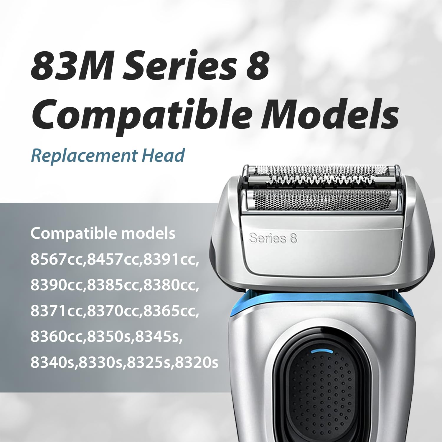83M Electric Replacement Shaver Head Compatible with Series 8 Shaving Razor Head, Suitable for 8 Series Models 8370cc, 8340s, 8350s ets.