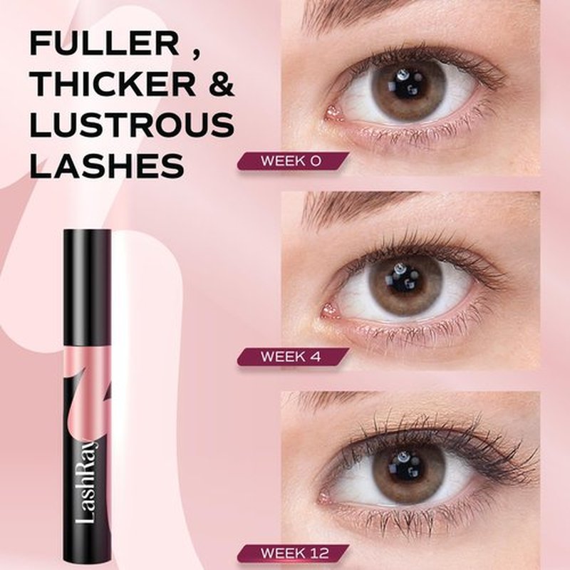 LashRay Eye Lash Enhancing Serum to Grow Longer Thicker Eyelashes for Women