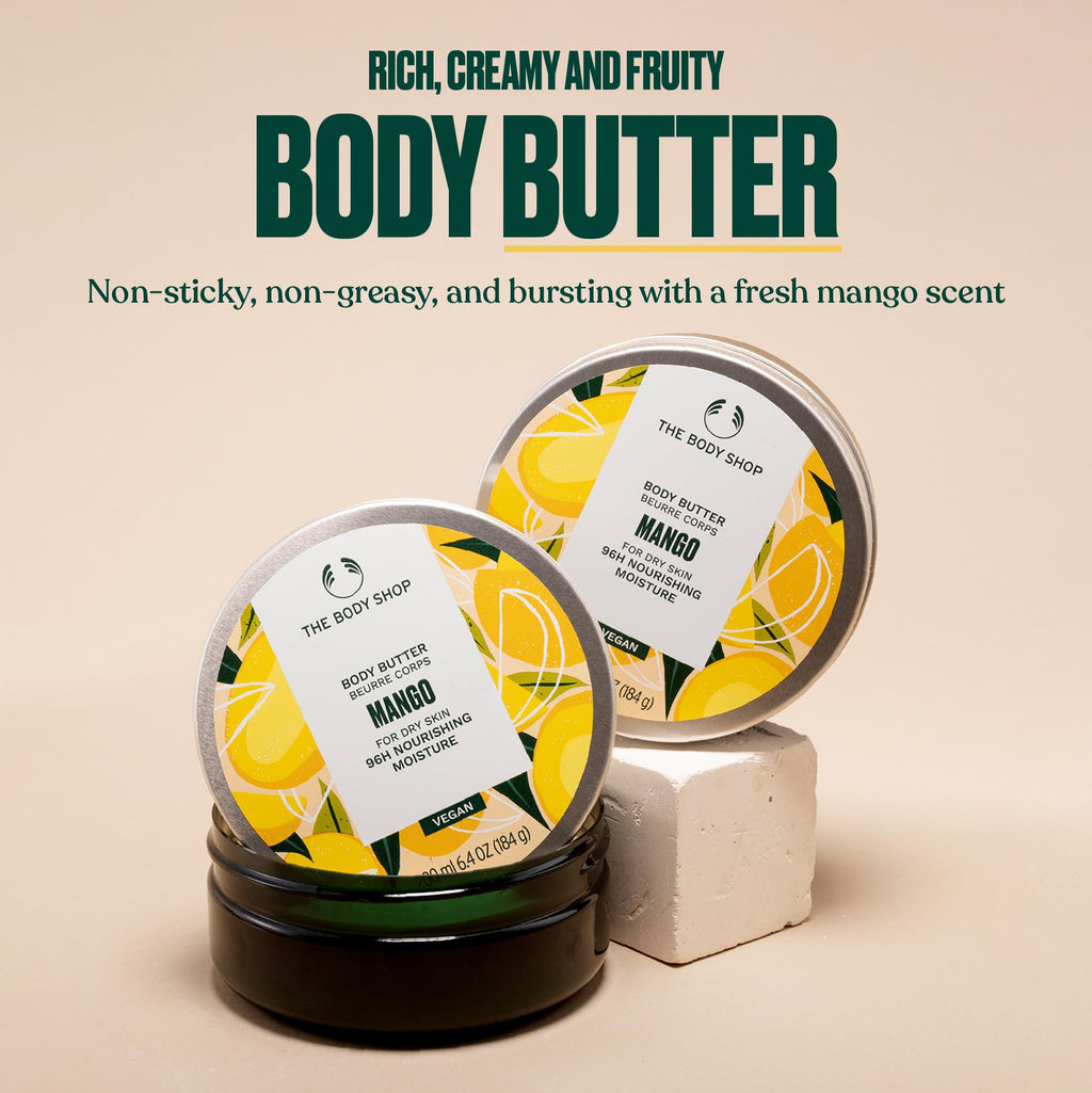 The Body Shop Mango Body Butter – Nourishing & Moisturizing Skincare for Very Dry Skin – Vegan – 1.62 oz