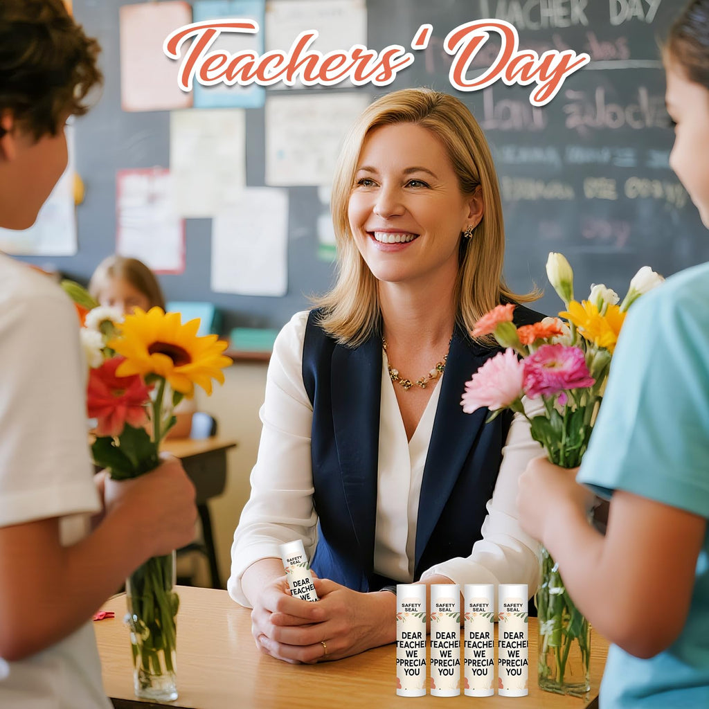 60 Pack Teacher Appreciation Gifts Lip Balm Bulk, Back to School Gift, End of The Year Teacher Gift for Women, Thank You Christmas Baskets Gifts for Teachers