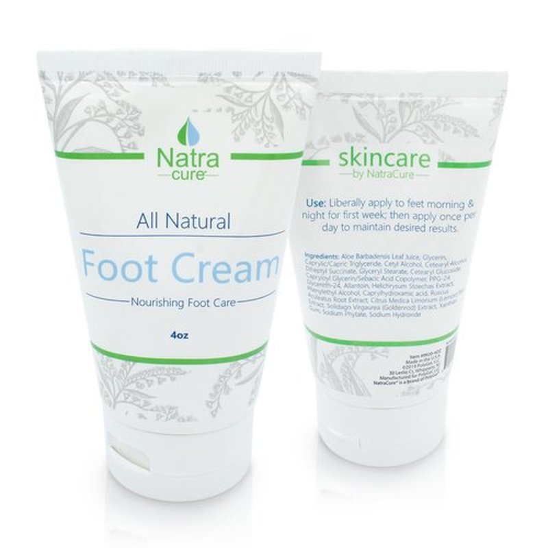 NatraCure Foot Repair Cream for Dry Cracked Heels & All Natural Foot Lotion for Dry Cracked Tired Feet Relief – Foot Moisturizer Pedicure Lotion & Foot Crack Cream for Foot Softening Treatment – 4 oz