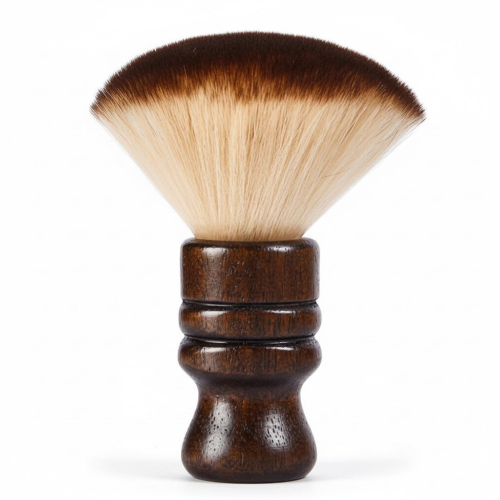 Professional Barber Neck Duster Brush with Soft Dense Bristles & Wooden Handle – Gentle on Skin, Easy to Clean – Ideal for Haircut, Shaving, Barbershop & Home Grooming
