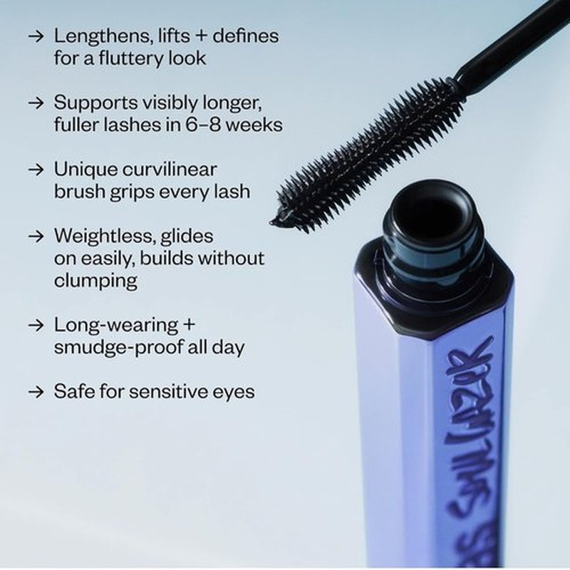 Kosas Mini Soulgazer Mascara - Lengthening & Lifting Peptide Formula | Smudge-Proof, Clump-Free, Vegan