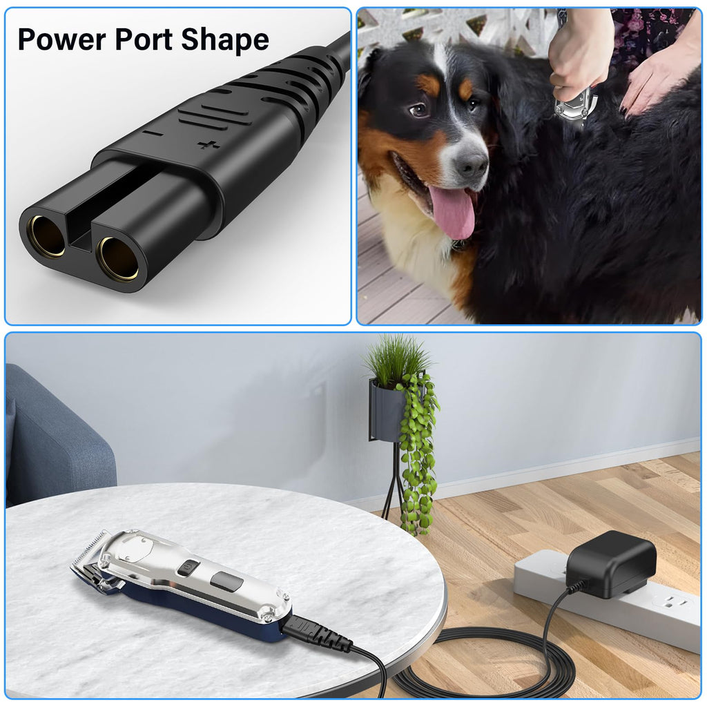 HIENADTOR Dog Clipper Charger Power Cord for oneisall Low Noise Dog Clippers Model RFC-676 RFC676 RFC 676 Power Supply AC DC Adapter for oneisall Rechargeable Stainless Pet Shaver Charging Plug Cable