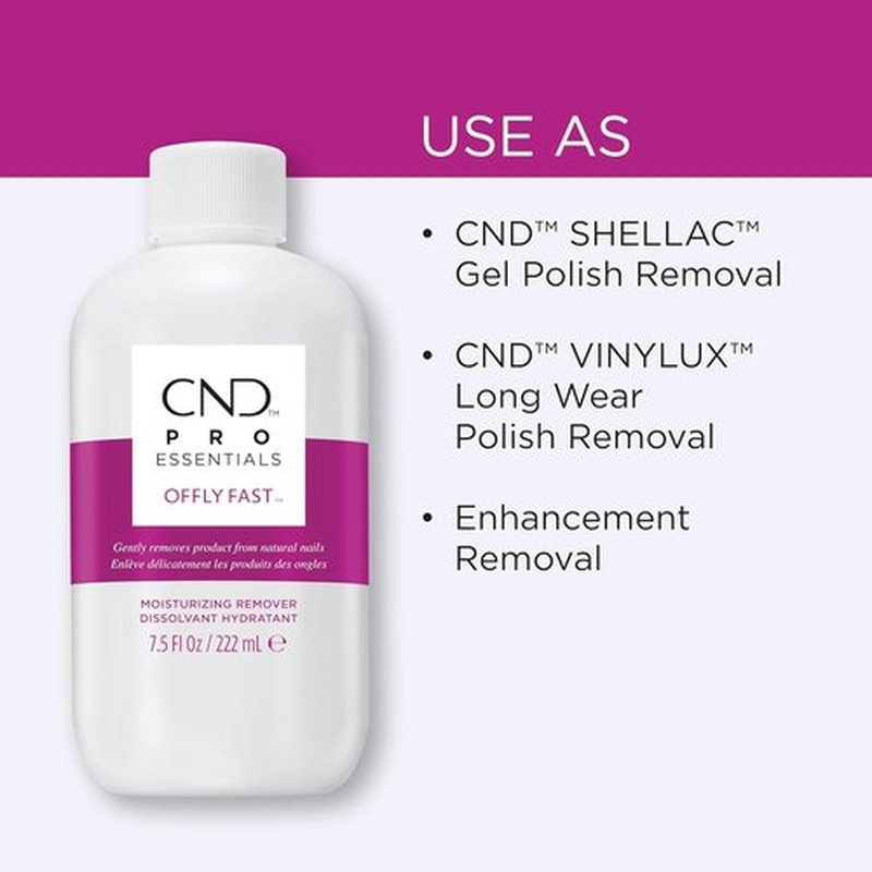 CND OFFLY FAST Nail Polish Remover - Moisturizing Formula | 2 Fl Oz for Gentle Removal