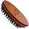 Murai by Giorgio GM4F Firm Boar Bristle Beard Brush - Travel Brush for Men's Skin Care and Grooming - Pocket Oval Beard Brush