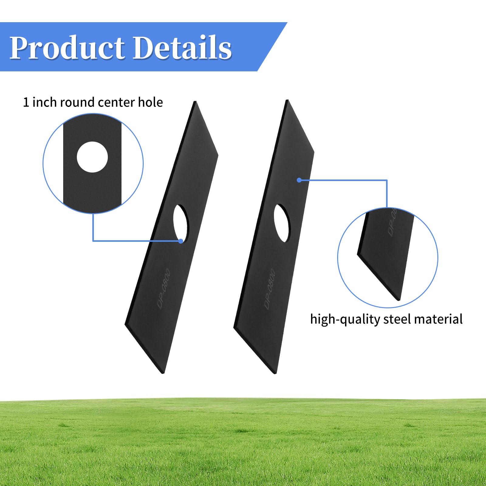 Bularie AEB0800 1" Center Hole Edger Blade Compatible with EGO 56V Edger, Multi-Head System Replacement Edger Blade for EGO Power Edger Models EA0800/ME0801/ME0800 (2 Pack)