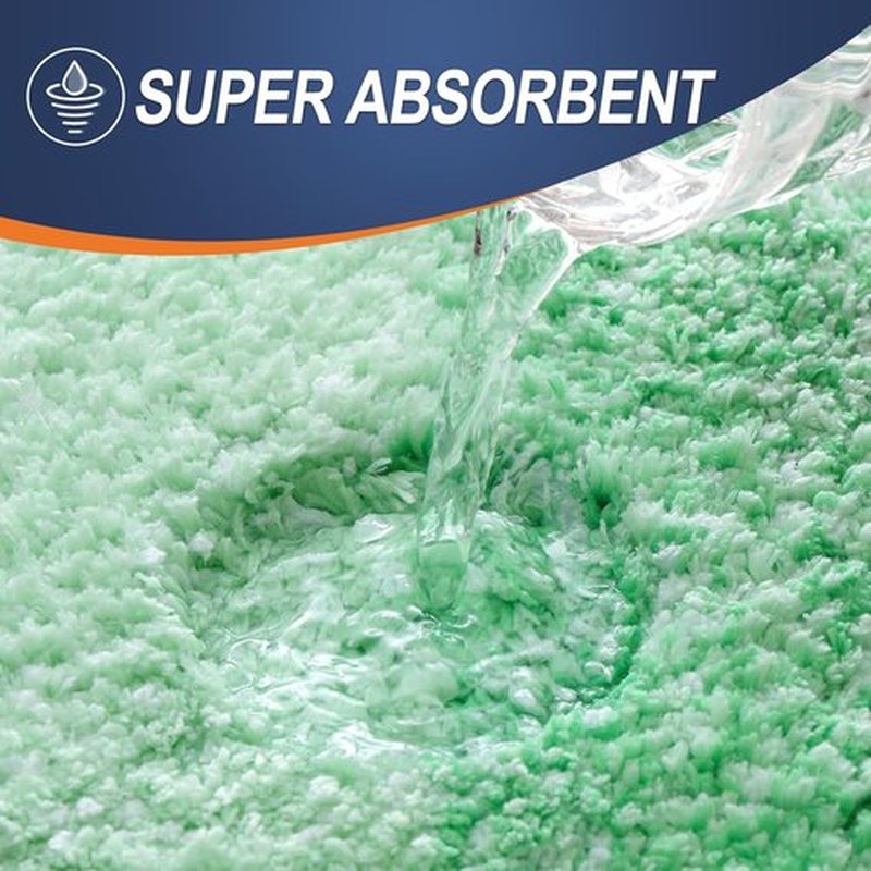 OLANLY Large Bathroom Rugs - Extra Soft Microfiber Mat 54x24 | Quick Dry & Machine Washable, Green