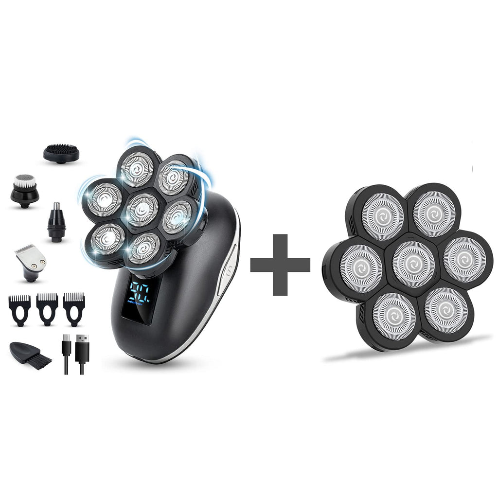 UPTARD Head Shavers for Bald Men+UPTARD 7D Blade Replacement Heads