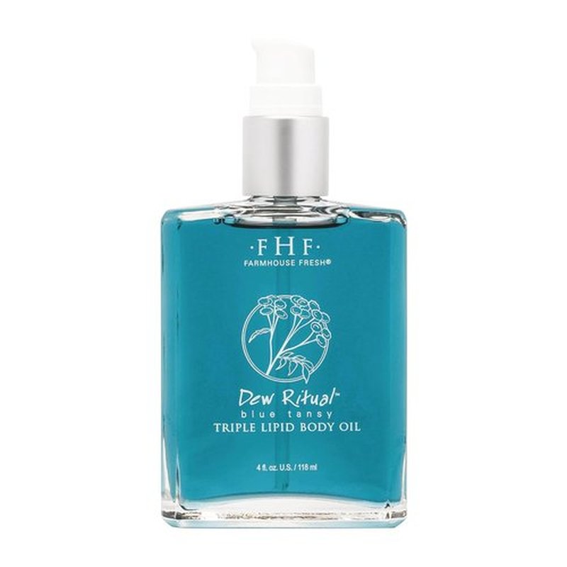 FarmHouse Fresh Dew Ritual™ Body Oil - Blue Tansy Triple Lipid Formula | 4 oz Hydration