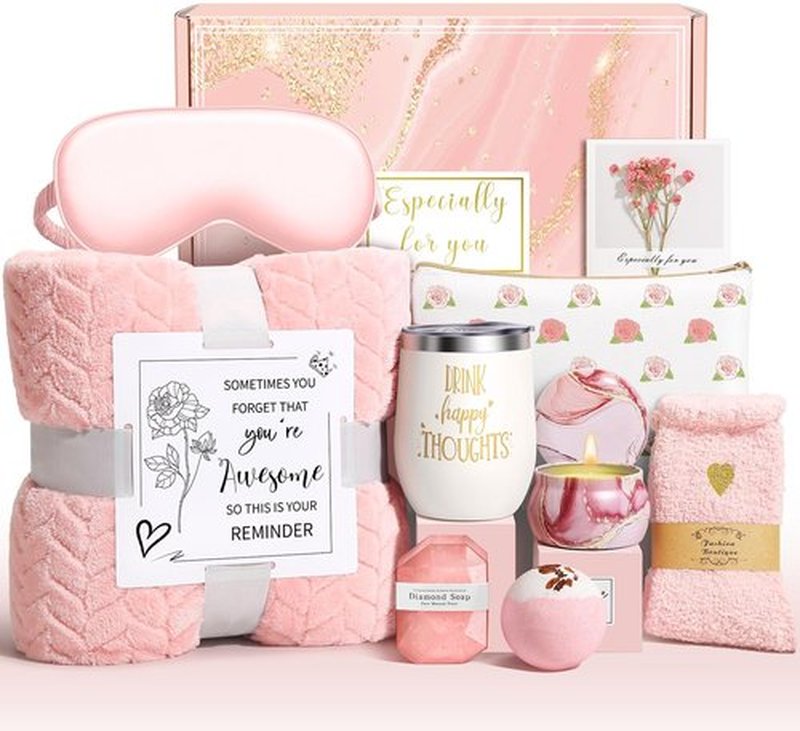 Birthday Gifts for Women Mom, Relaxing Self Care Package Get Well Spa Gift Baskets for Woman, Unique Easter Basket Mothers Day Happy Birthday Gifts for Women Mom Grandma Wife Best Friend Sister Her