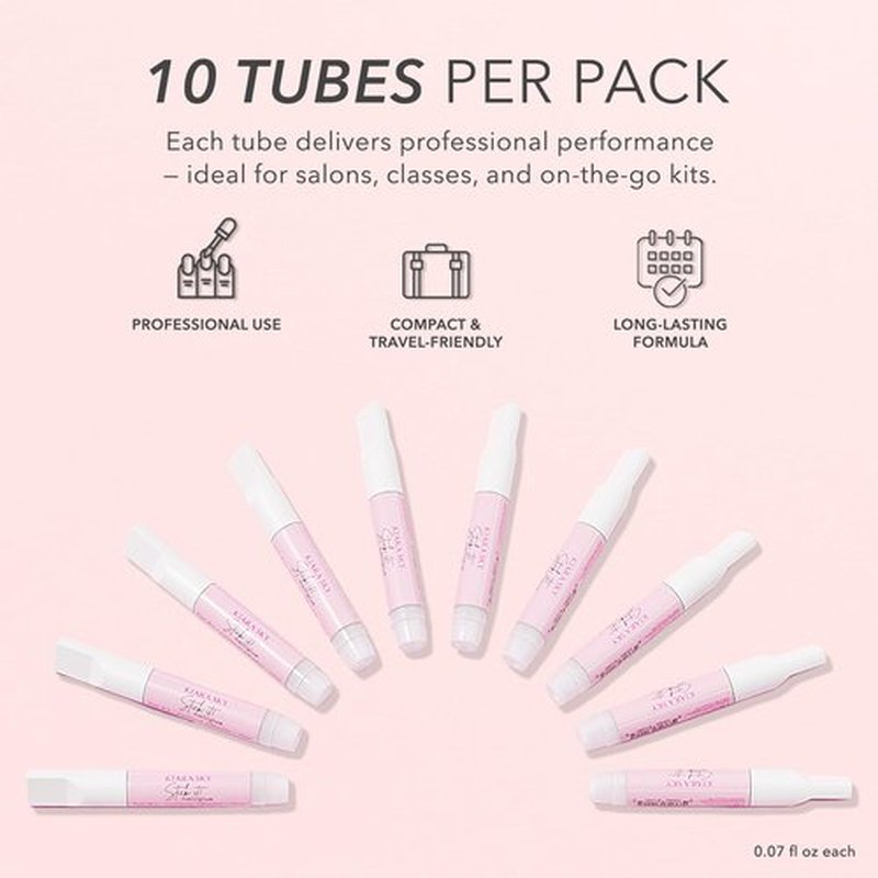 Kiara Sky Stick It Super Strong Fast Drying Nail Glue for Acrylic Nails, Tips & Press On - 0.07 Fl Oz, 10 Full Size Tubes