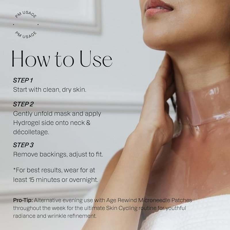 Karuna Collagen Neck & Chest Hydrogel Mask - Firming & Hydrating K-Beauty Treatment | 1-Pack for Wrinkles & Sagging Skin