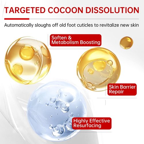 QQE 3 Pack Foot Peeling Mask, Hydrating Exfoliating Foot Mask for Dry Cracked Feet, Callus Remover & Cracked Heel Repair & Foot Care