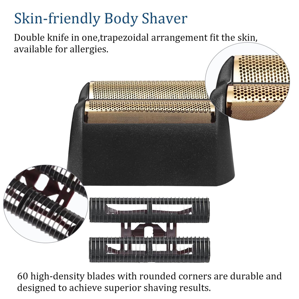 Finale Replacement Foil Compatible with wahl Professional 5 Star Series Shaver Replacement Foil Cutter Bar Assembly Model 7043 7031, Gold Super Close Shaving - Smooth & Durable, for Sensitive Skin