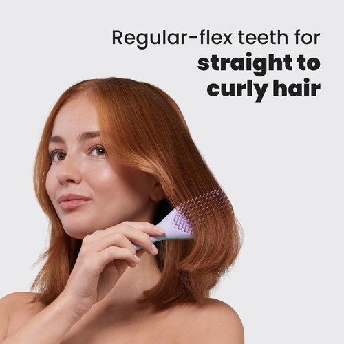 Tangle Teezer Ultimate Detangler Brush - Travel-Size Mini Hair Brush for Straight to Wavy Hair, Wisteria Leaf