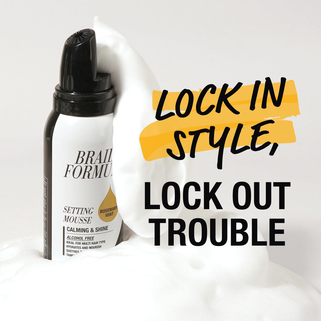EBIN NEW YORK Braid Formula Setting Mousse (12.49 oz, Rosemary Mint + Biotin)