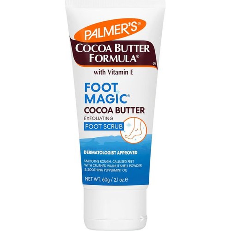 Palmer's Cocoa Butter Formula Exfoliating Foot Scrub - Hydrating Vitamin E for Dry, Cracked Feet | 2.1 Ounce