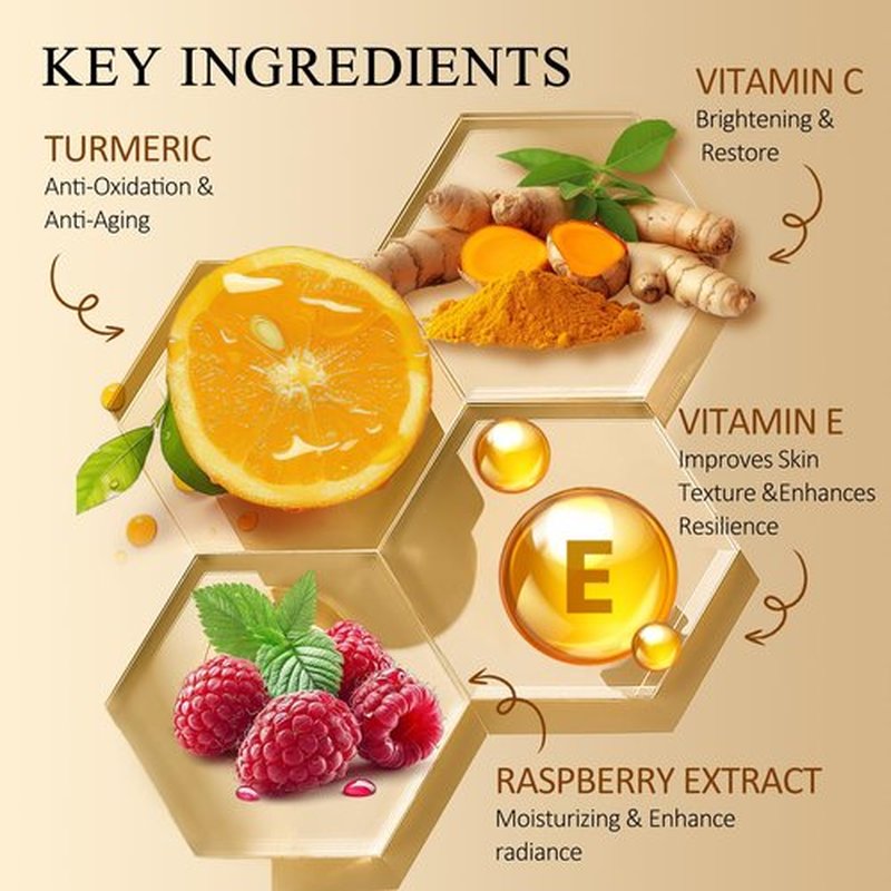 SHVYOG Vitamin C Turmeric Face Oil, Skin Moisturizing, Firming Vitamin C Oil, Turmeric Oil for Dry Skin, Wrinkles, and Uneven Skin Tone 1 Fl Oz