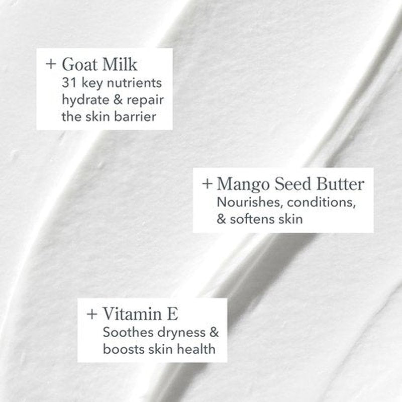 Beekman 1802 Whipped Body Cream - Hydrating Goat Milk Lotion with Shea Butter & Vitamin E | Juicy Peachy Lychee, 8 oz