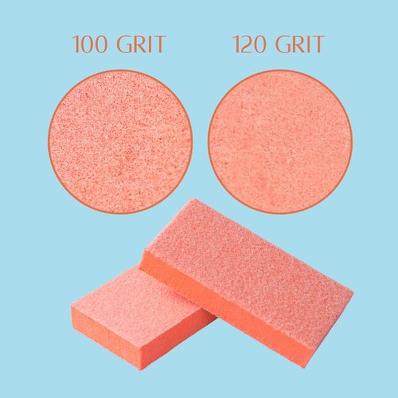 RED Nail Design Slim Disposable Nail Buffers - 1000 PCS, 100/120 Grit Single-Use Nail Buffing Blocks for Natural & Acrylic Nails - Precision Buffers for Manicure & Pedicure - Ideal for Salons & Home